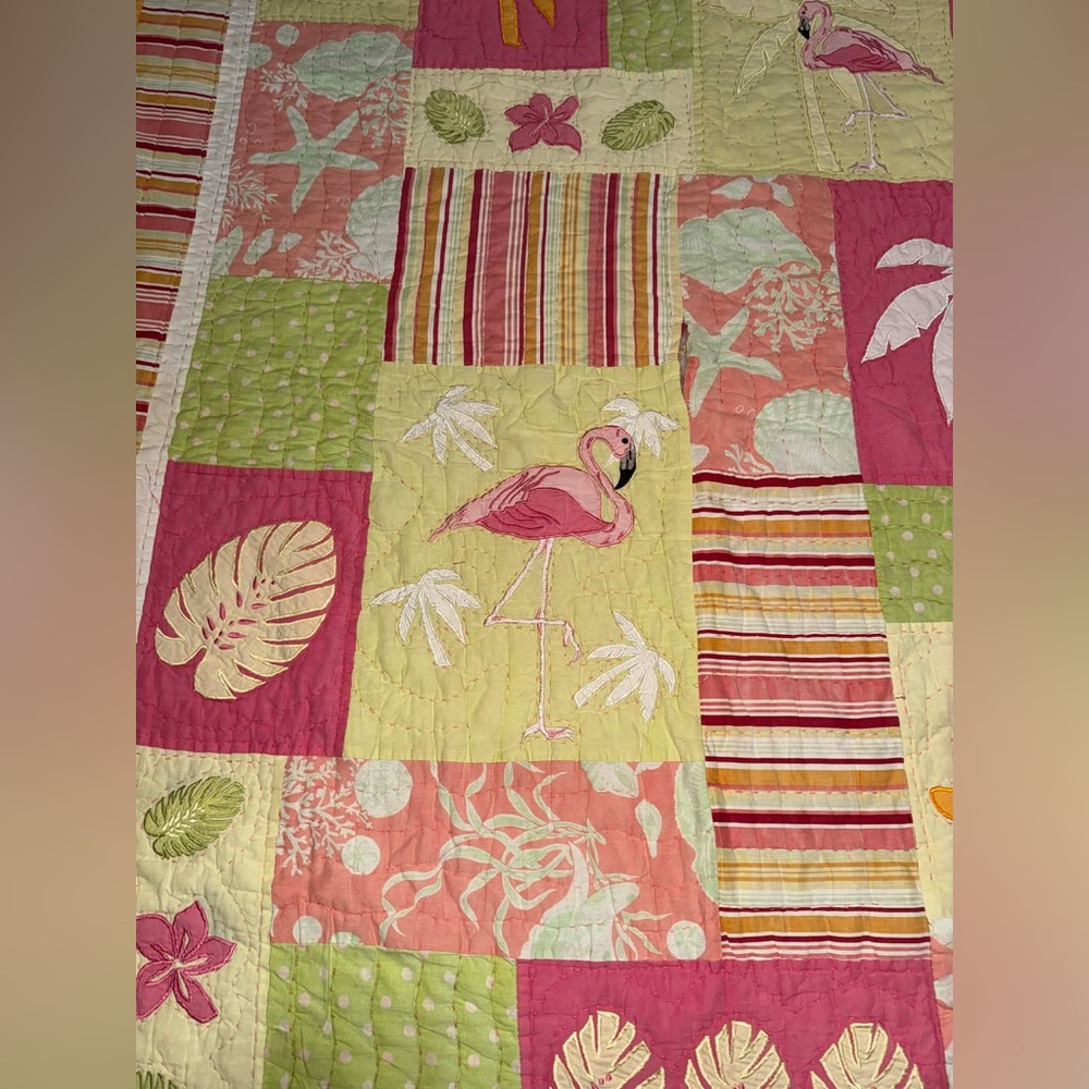 Ikea Rorande Duvet Cover/Pillowcase Flamingo lap quilt 2 flamingos & 3 pillows - Picture 14 of 16